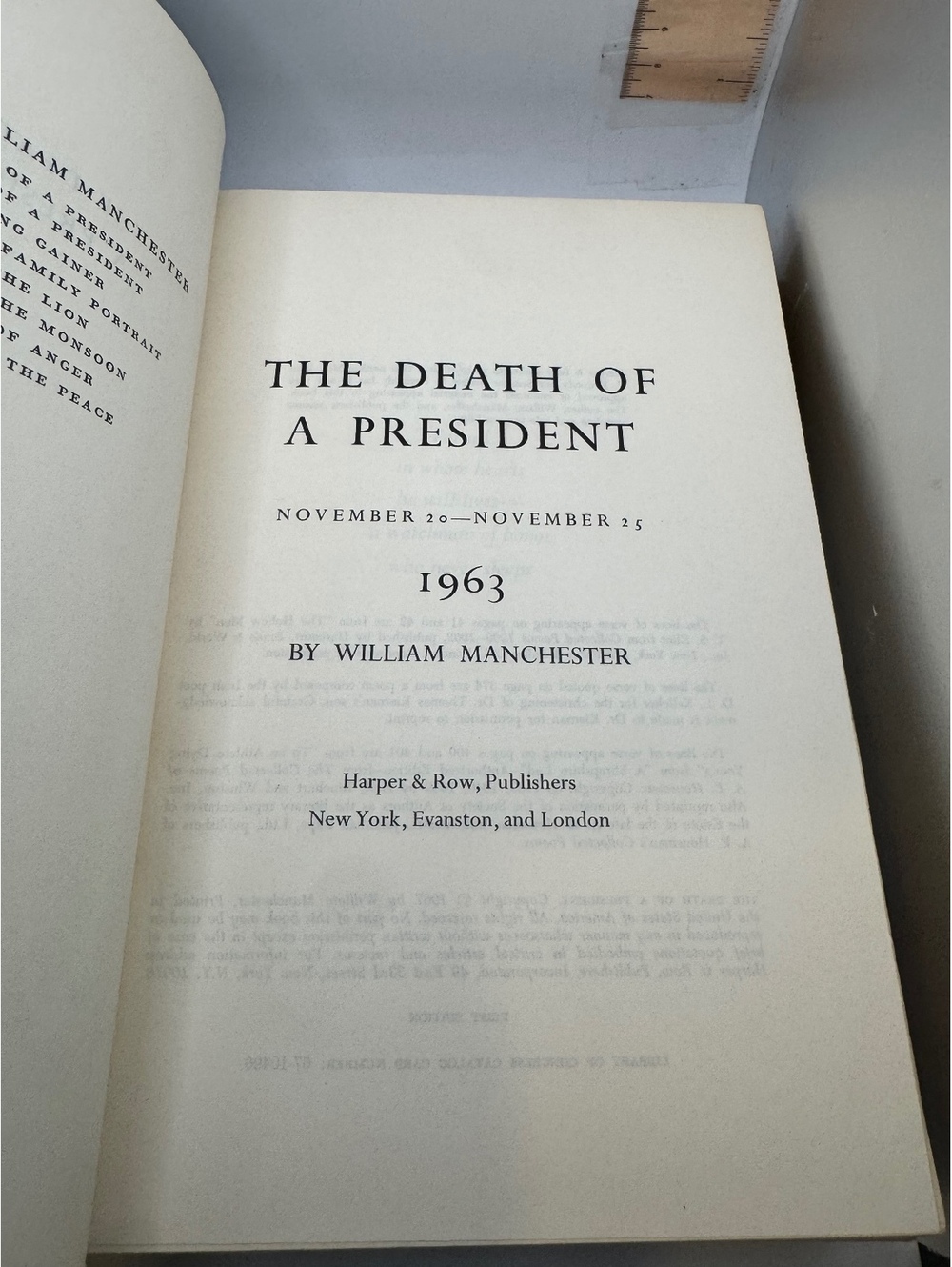 The Death of a President by William Manchester - Vintage 1963 Hardcover Book